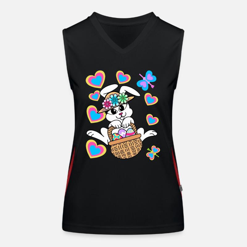 Easter Bunny Easter Bunny Eggs Easter Eggs Easter Women's Functional Contrast Tank Top