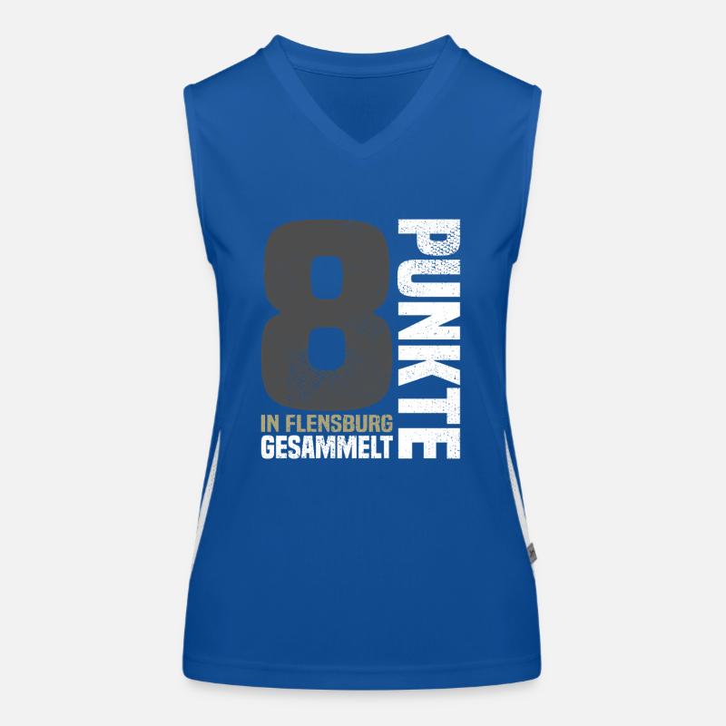 8 Punkte in Flensburg Funktionelles Kontrast-Tank Top für Frauen
