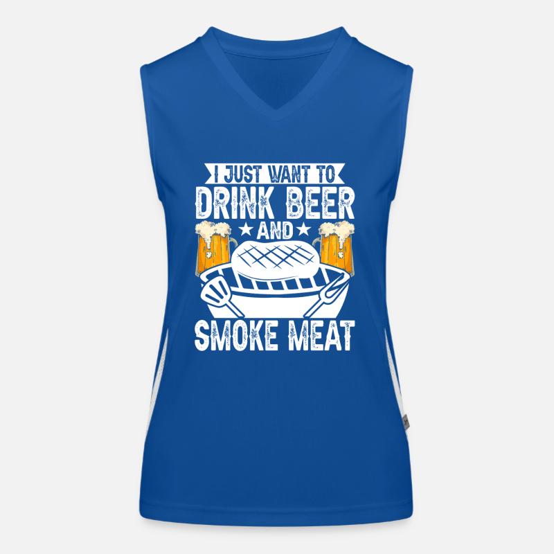 Einfach Bier Trinken Und Fleisch Räuchern - Funktionelles Kontrast-Tank Top für Frauen