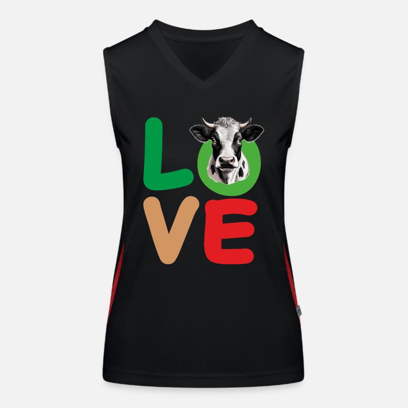 LOVE KUH Funktionelles Kontrast-Tank Top für Frauen