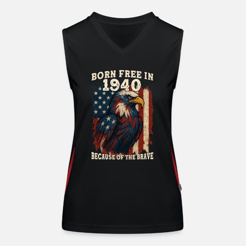 Né libre en 1940 - 85 ans Libre à cause de Débardeur respirant contrasté Femme