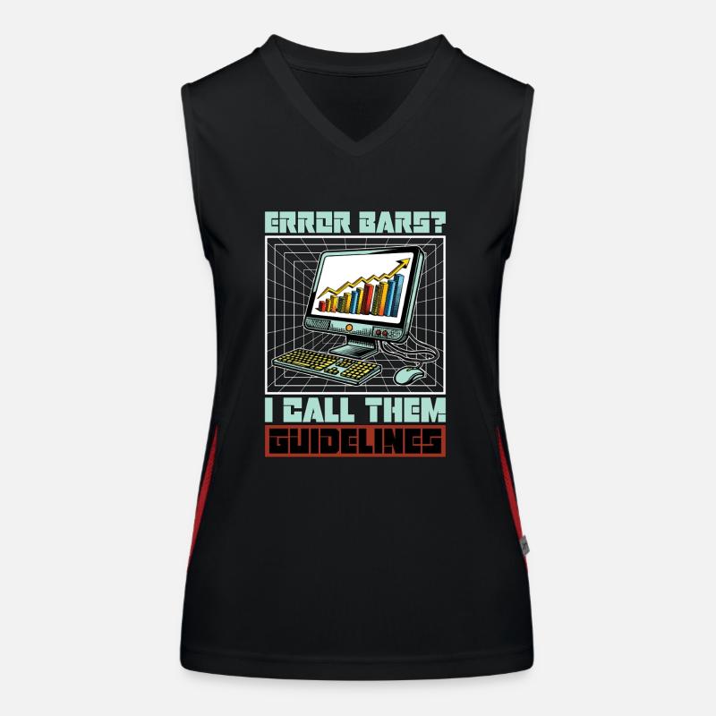 Statistician Error Bars I Call Them Data Analysis Funktionelles Kontrast-Tank Top für Frauen