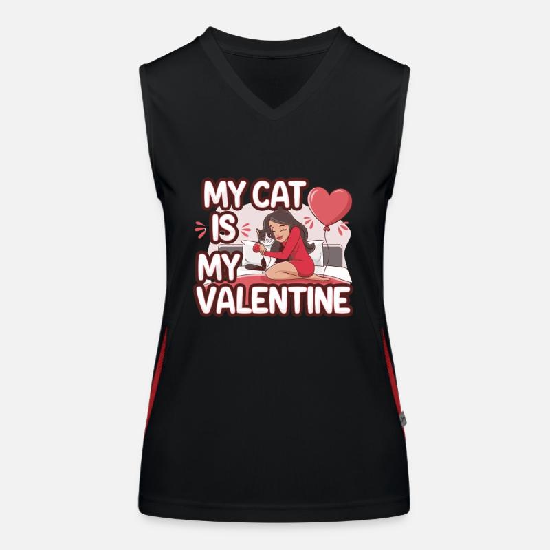 Mon chat est mon préféré de la Saint-Valentin Débardeur respirant contrasté Femme