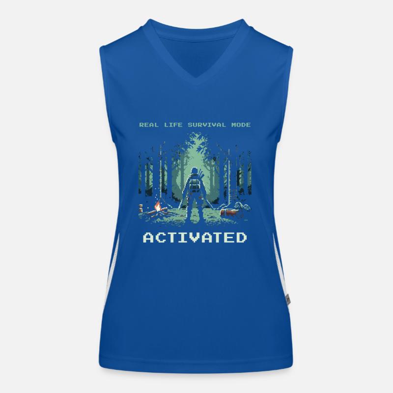 Real Life Survival Mode Activated Spruch Funktionelles Kontrast-Tank Top für Frauen