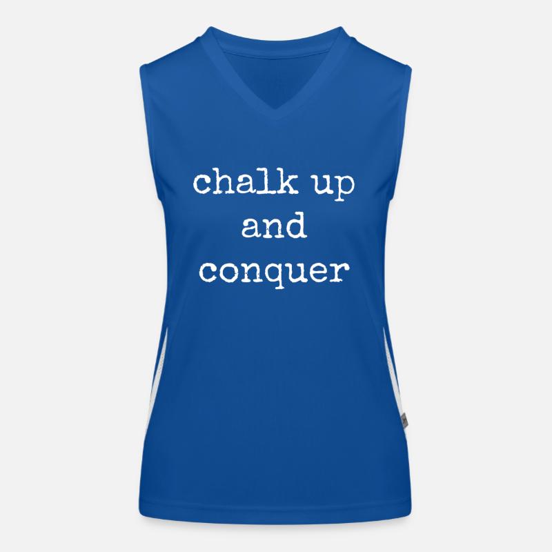 Boulderer Chalk Up Und Conquer Bouldering Funktionelles Kontrast-Tank Top für Frauen
