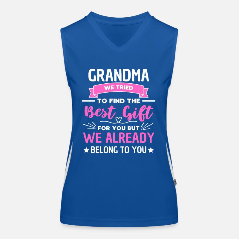 Lustiger Oma Spruch Großmutter Design Funktionelles Kontrast-Tank Top für Frauen