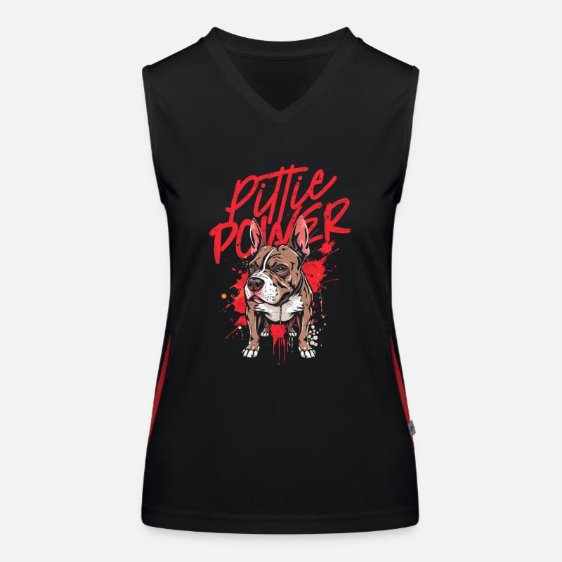 Pitbull Pitbulls Pittie Power Débardeur respirant contrasté Femme