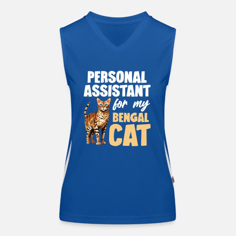 Assistante personnelle pour mon chat Bengal Débardeur respirant contrasté Femme