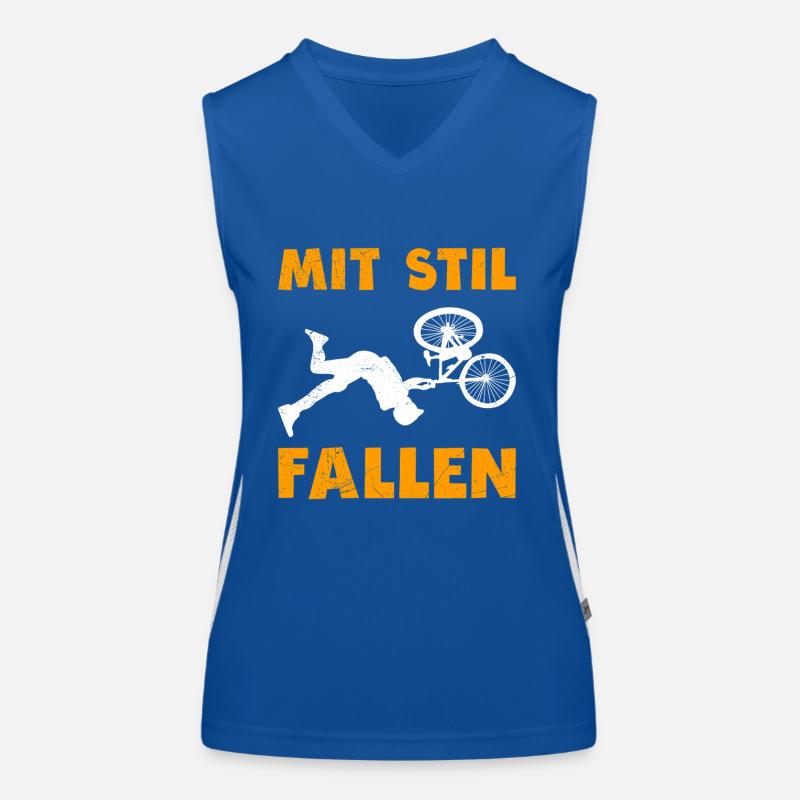 Radfahren MIT STIL FALLEN Radler Lustiges Funktionelles Kontrast-Tank Top für Frauen