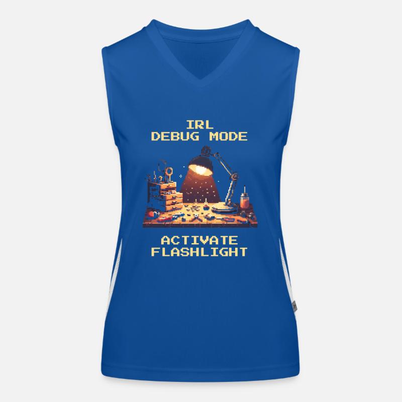Debug Mode Real Light Precision Mechanics Repair Gaming Women's Functional Contrast Tank Top