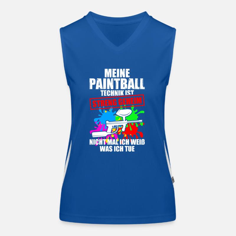 Paintball Technique Gotcha Paintball Player Women's Functional Contrast Tank Top