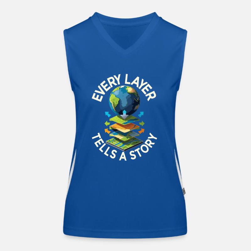Geographic Information Systems Every Layer Women's Functional Contrast Tank Top