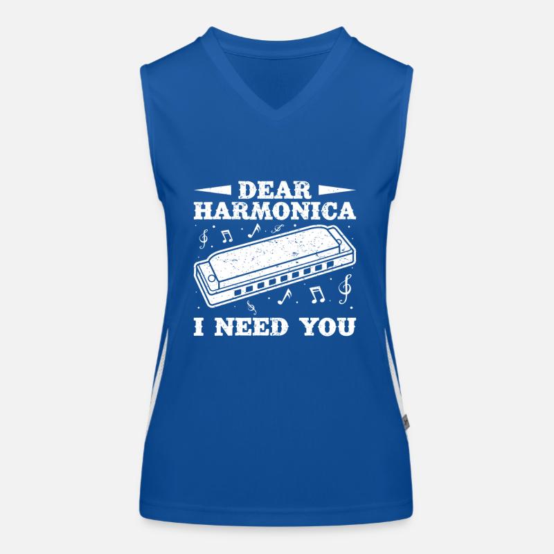 Harmonica Musican I Need You Harmonica Funktionelles Kontrast-Tank Top für Frauen