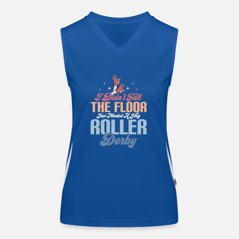 I Didn't Fall The Floor Roller Derby Skating Women's Functional Contrast Tank Top