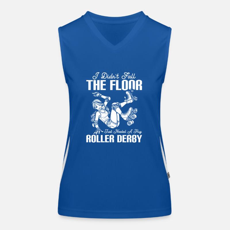 I Didn't Fall The Floor Skating Roller Derby Women's Functional Contrast Tank Top