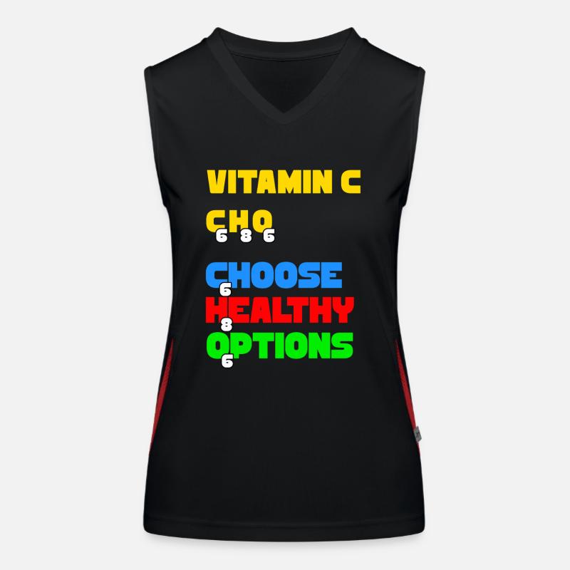 Vitamine C Choisir les options saines Débardeur respirant contrasté Femme