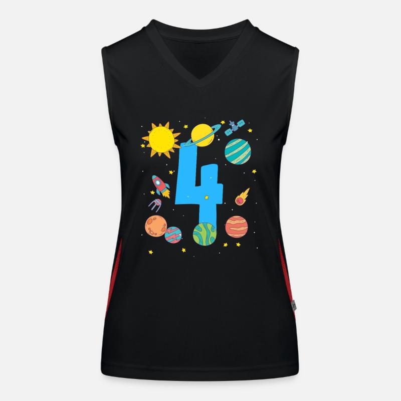 Aventure spatiale pour les petits explorateurs Débardeur respirant contrasté Femme