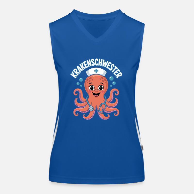 Krakenschwester Krankenschwester Funktionelles Kontrast-Tank Top für Frauen