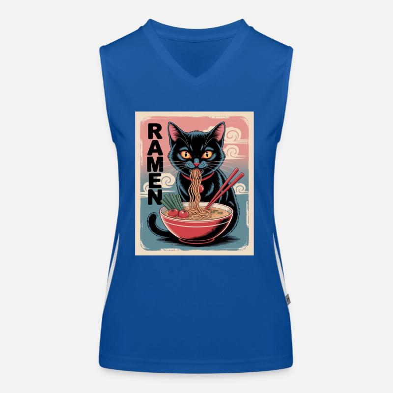 Ramen chat à la japonaise Débardeur respirant contrasté Femme