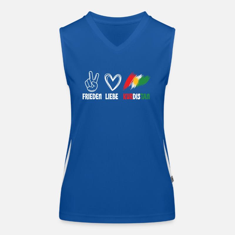 Kurdistan Kurde Kurden Funktionelles Kontrast-Tank Top für Frauen