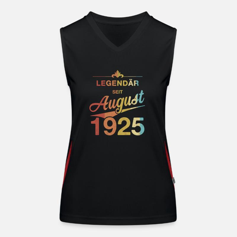 100th Birthday Legendary since August 1925 Women's Functional Contrast Tank Top