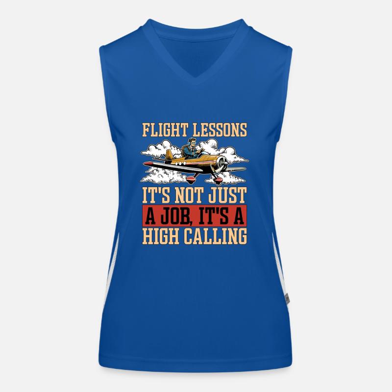 Flight Instructor Flight Lessons It's Aviation Women's Functional Contrast Tank Top