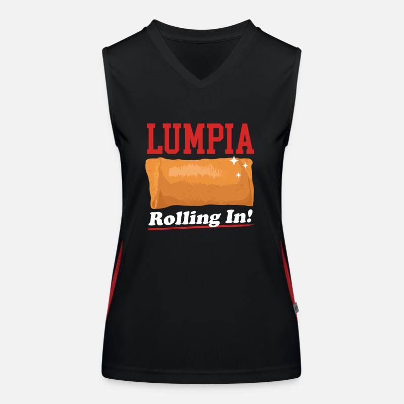 Lumpia Spring Roll Gift Women's Functional Contrast Tank Top