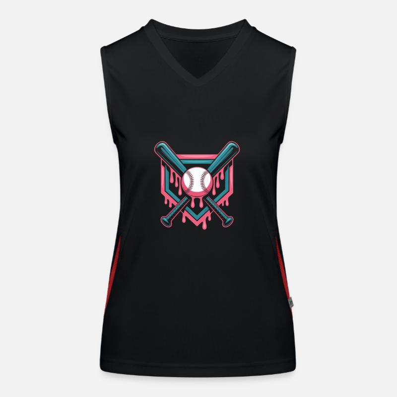 Baseball Batte de baseball Débardeur respirant contrasté Femme
