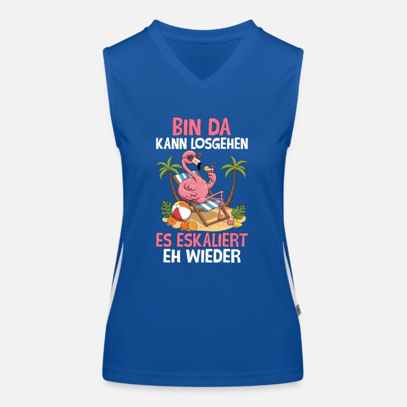 Bin Da Kann Losgehen Es Eskaliert Eh Wieder Funktionelles Kontrast-Tank Top für Frauen