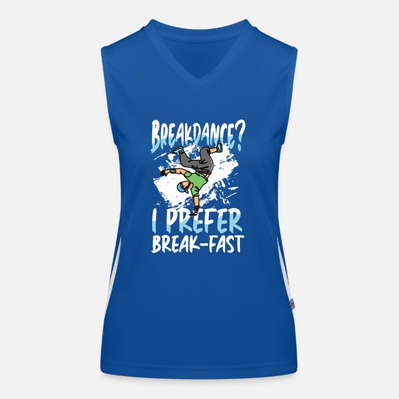 Breakdancing? I prefer breakfast Women's Functional Contrast Tank Top