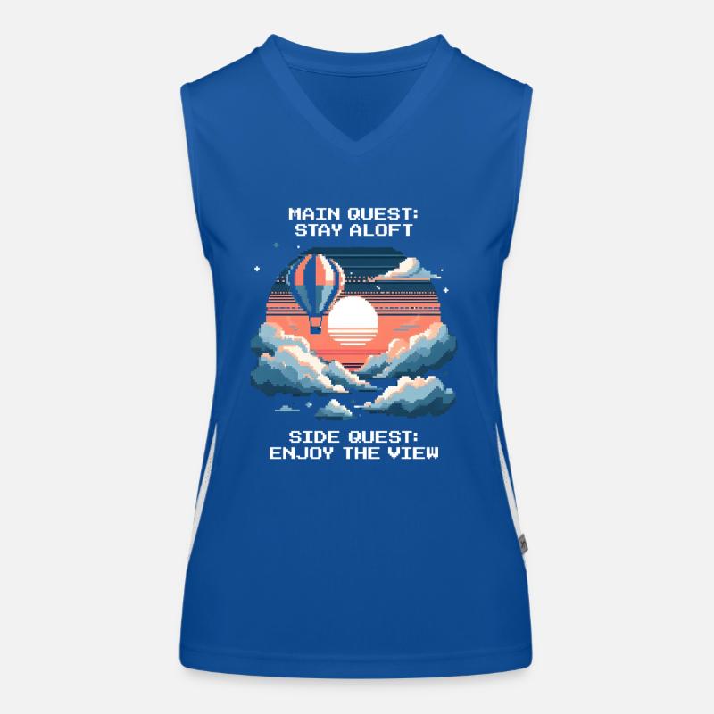 Ballonfahrt Himmel Abenteuer Luftfahrt Thermik Funktionelles Kontrast-Tank Top für Frauen