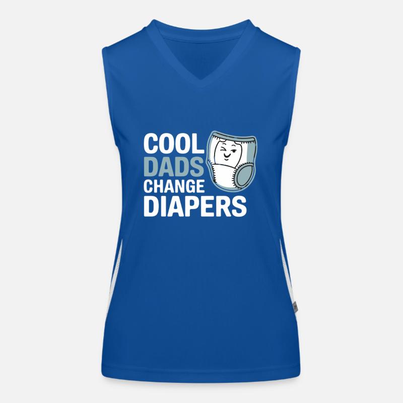 Coole Väter Wechseln Windeln Lustig Papa Humor Funktionelles Kontrast-Tank Top für Frauen
