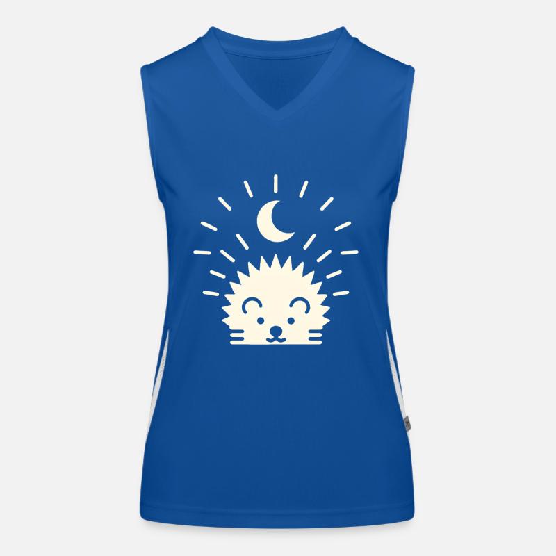 Moonlight hedgehog Women's Functional Contrast Tank Top