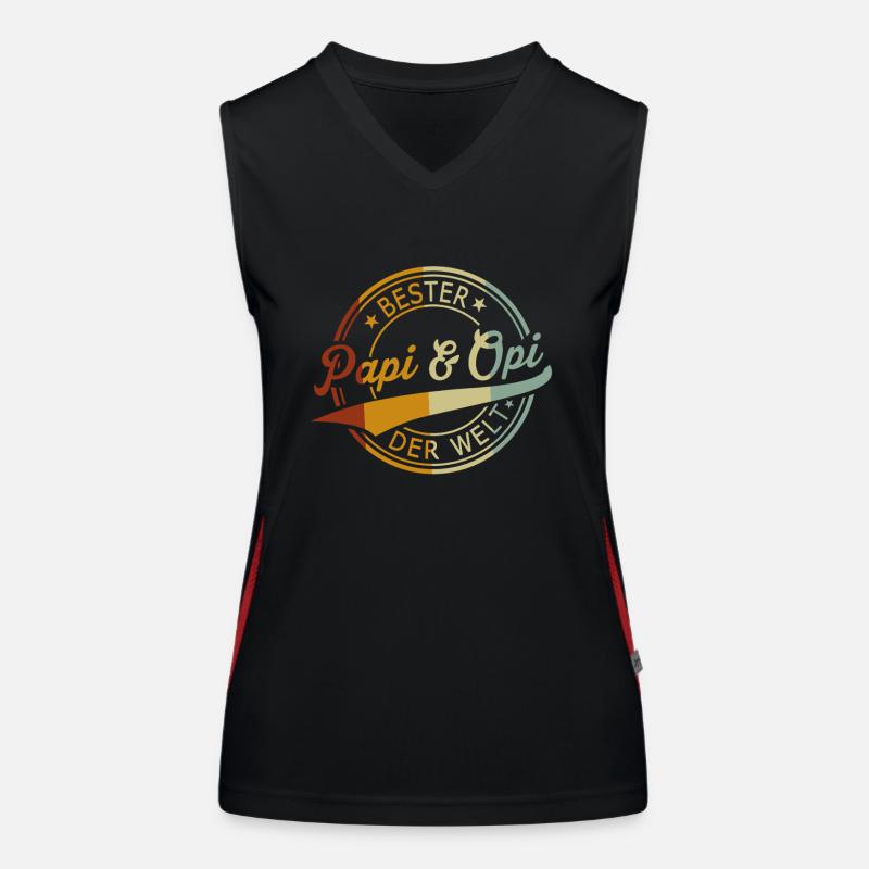 Bester Papi & Opi der Welt - Retro Look Funktionelles Kontrast-Tank Top für Frauen