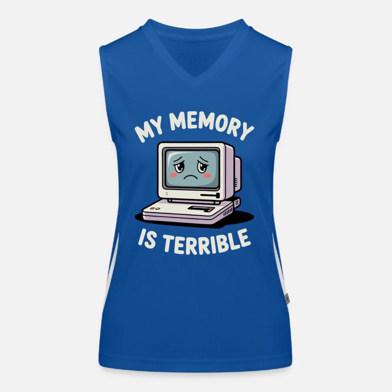 Ma mémoire est terrible Drôle d’ordinateur Drôle de codage Débardeur respirant contrasté Femme