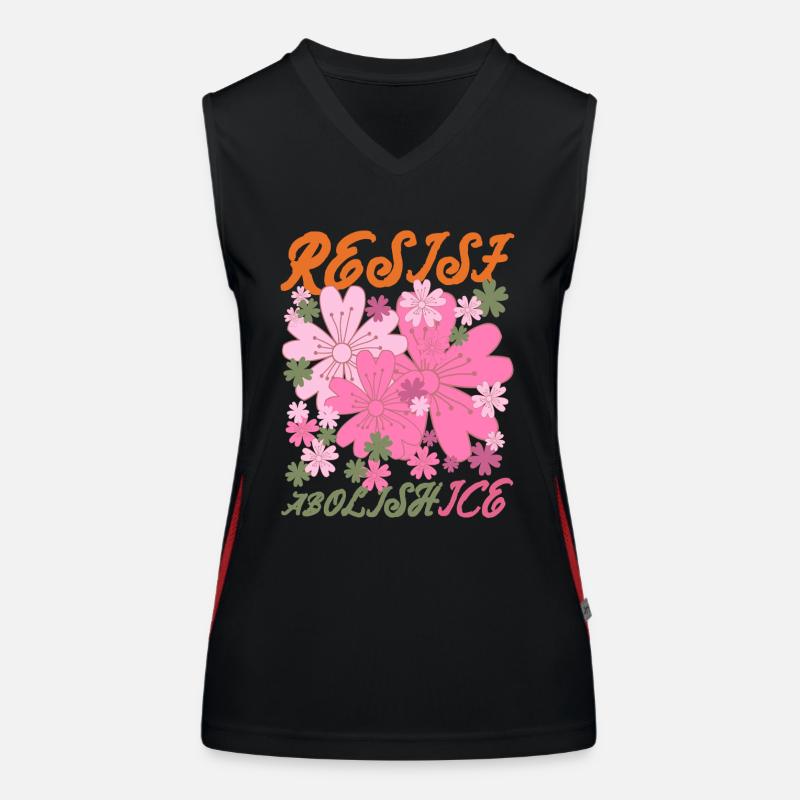 Abschaffung des Eis Retro-Protest Widerstand Unter Funktionelles Kontrast-Tank Top für Frauen