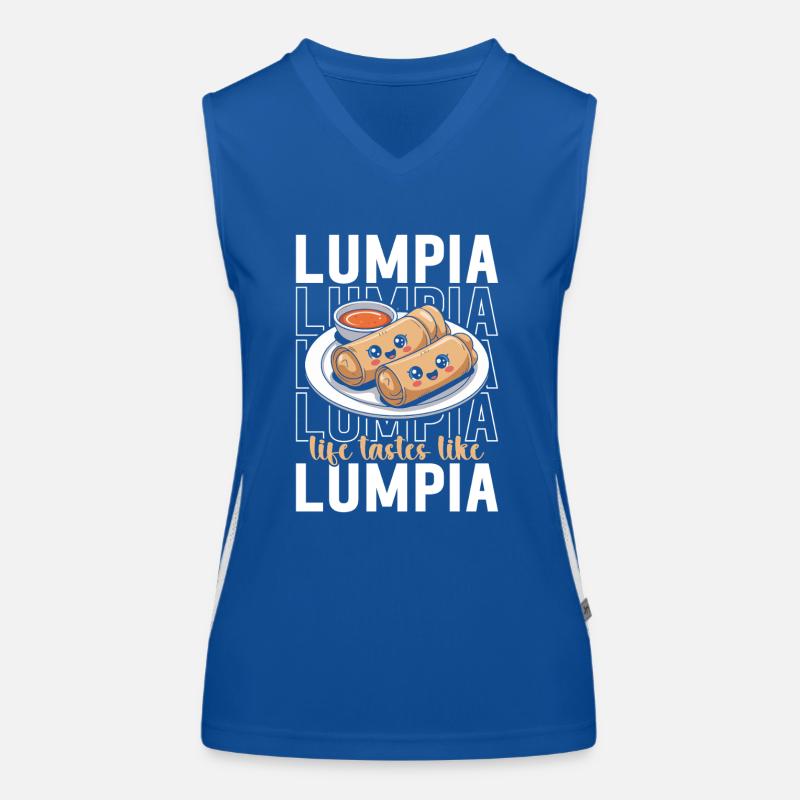 Spring Rolls Lumpia Asian Cuisine Women's Functional Contrast Tank Top