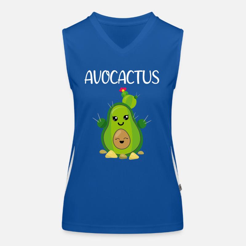 Avocado Cactus Avocactus Gift Cute Funny Women's Functional Contrast Tank Top
