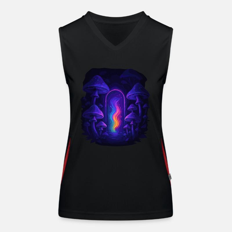 Magic Mushroom - Mushroom Forest Portal Women's Functional Contrast Tank Top