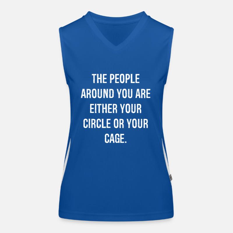 the people around you are either your circle Women's Functional Contrast Tank Top