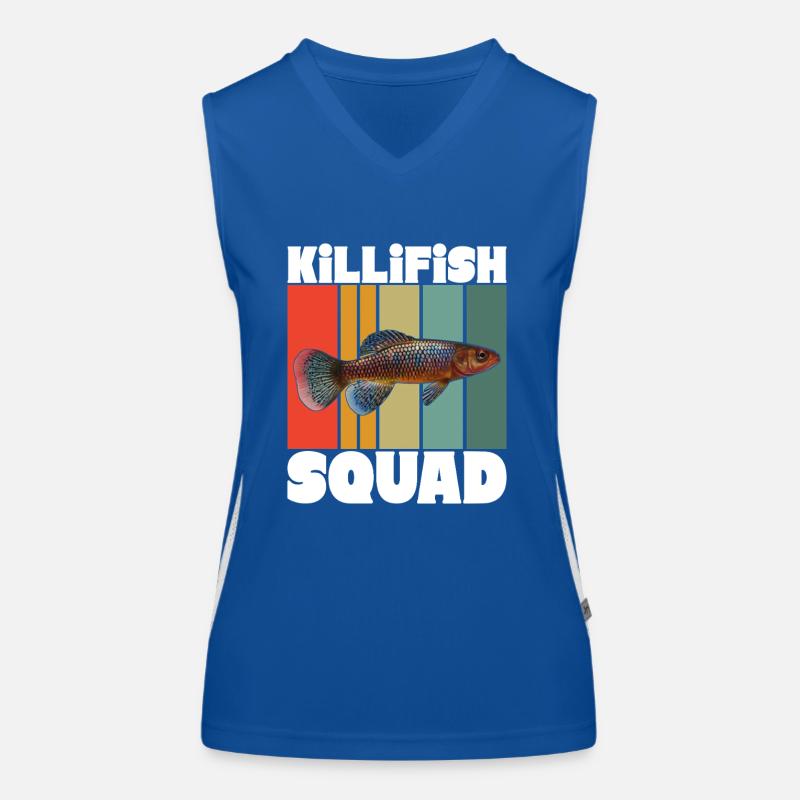 Killifish Egg-laying Tooth Doughnut Aquarium Women's Functional Contrast Tank Top