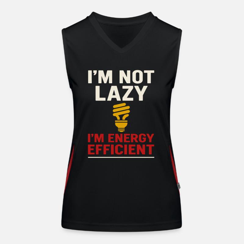I'm not lazy, I'm energy efficient Women's Functional Contrast Tank Top