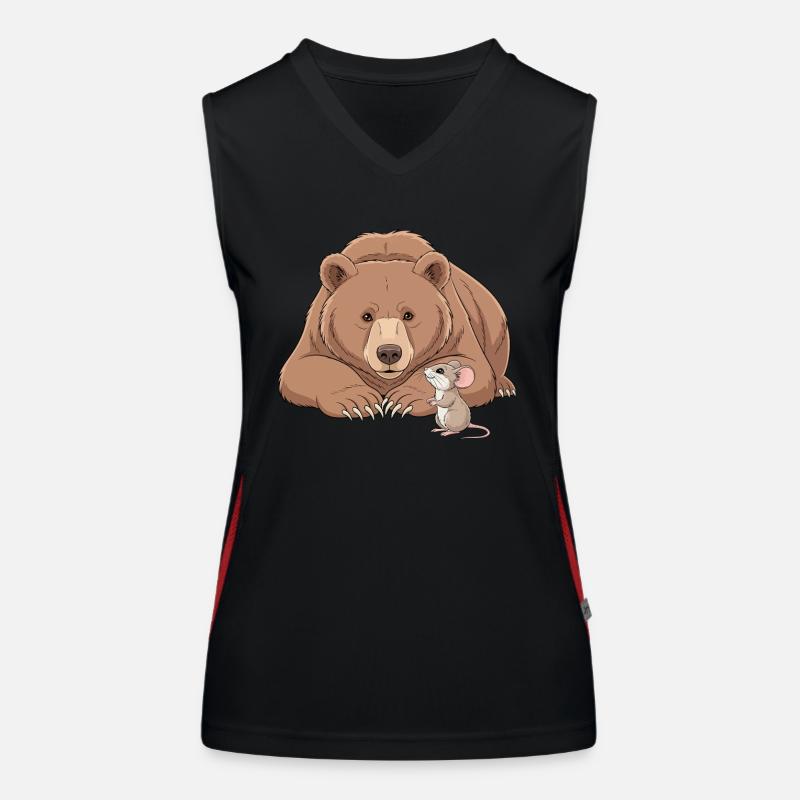 Bear and Mouse Women's Functional Contrast Tank Top