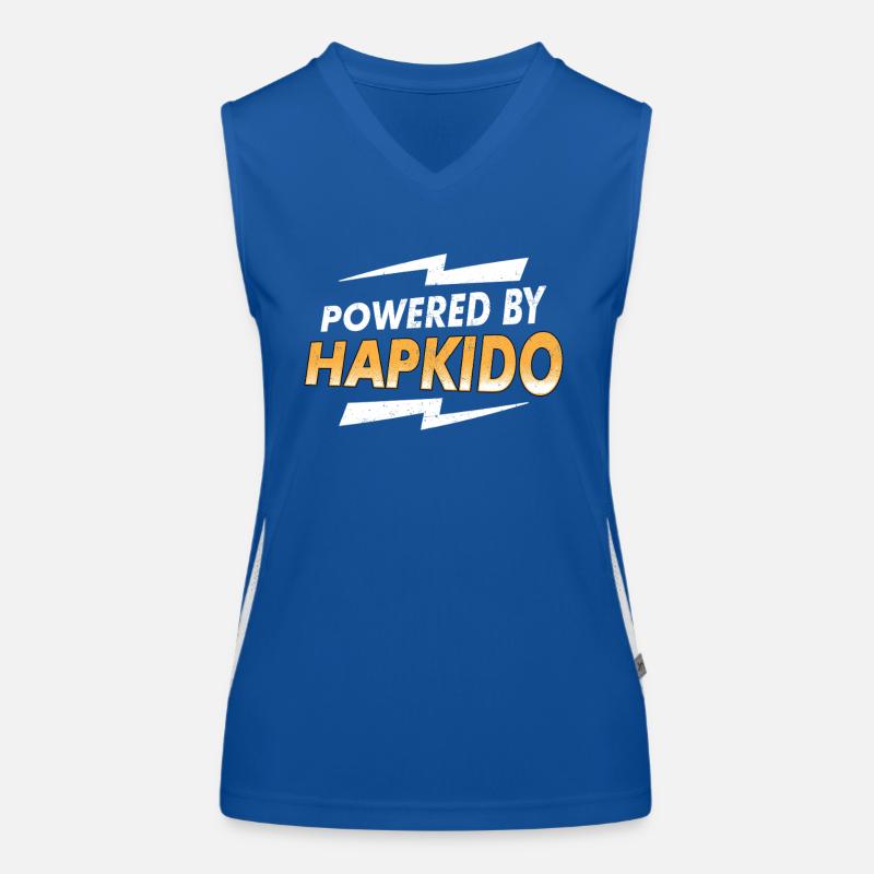 Powered By Hapkido Funktionelles Kontrast-Tank Top für Frauen