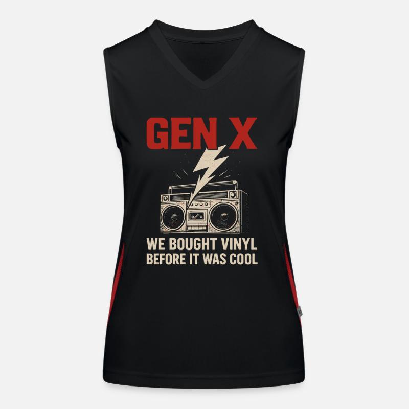Gen X - Nous avons acheté des vinyles avant que ce ne soit cool Débardeur respirant contrasté Femme