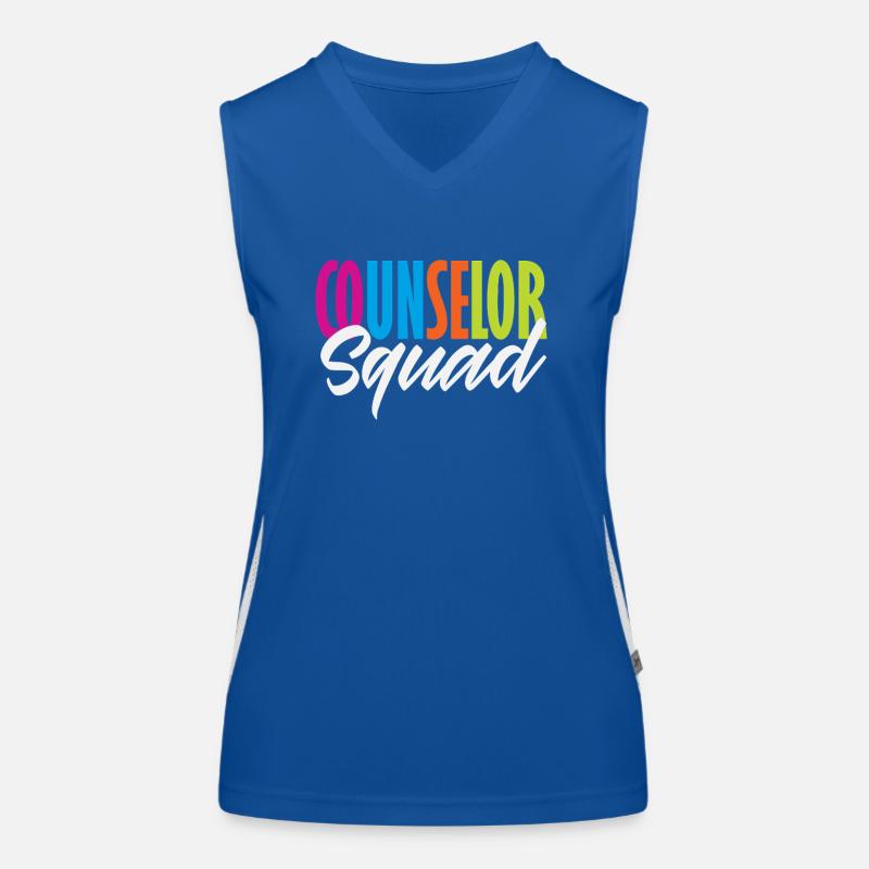 School Counselor Squad Colorful Team Women's Functional Contrast Tank Top