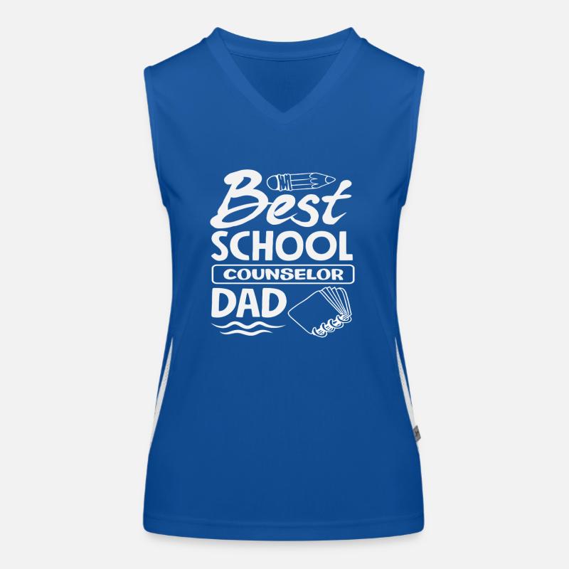 Best School Counselor Dad Women's Functional Contrast Tank Top