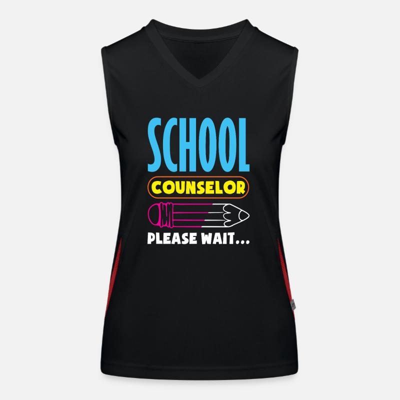 School Counselors Please Wait Creative Women's Functional Contrast Tank Top