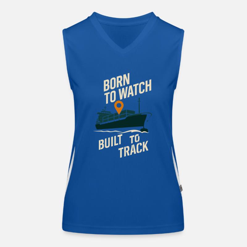 Ship vision device Container ship Cargo ship Women's Functional Contrast Tank Top