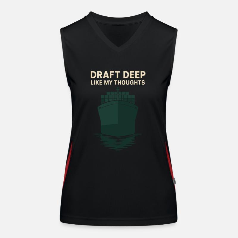 Ship vision device Container ship Cargo ship Women's Functional Contrast Tank Top